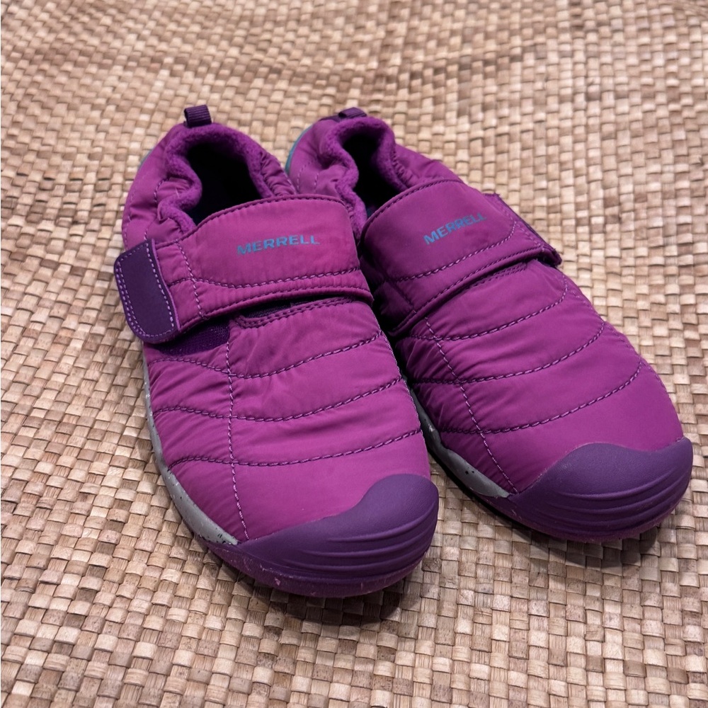 New Merrell girls M-bare steps hut moc